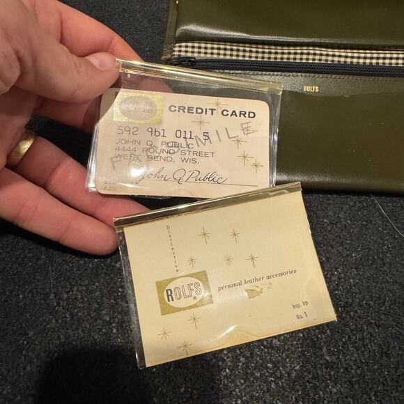 Vintage Rolf’s American Classic Green Leather? Multiple Pocket Card ID Wallet - Picture 3 of 5